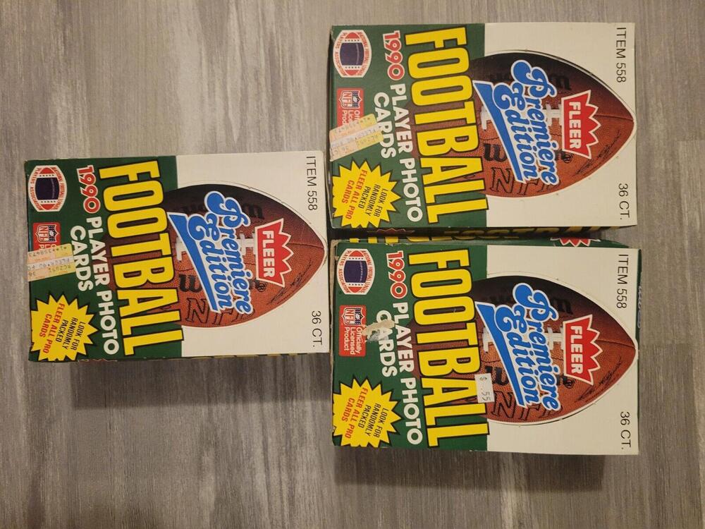 3 1990 Fleer Premier Edition NFL Football boxes 3 Boxes 89 88 87 86 85